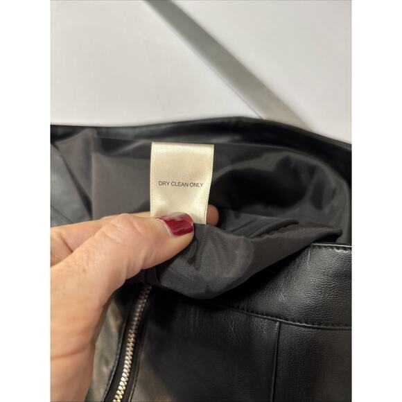 Altar'd State Women's Sm Black Faux Leather Mini Skirt Sexy Baddie Pinup Rocker - Picture 8 of 10